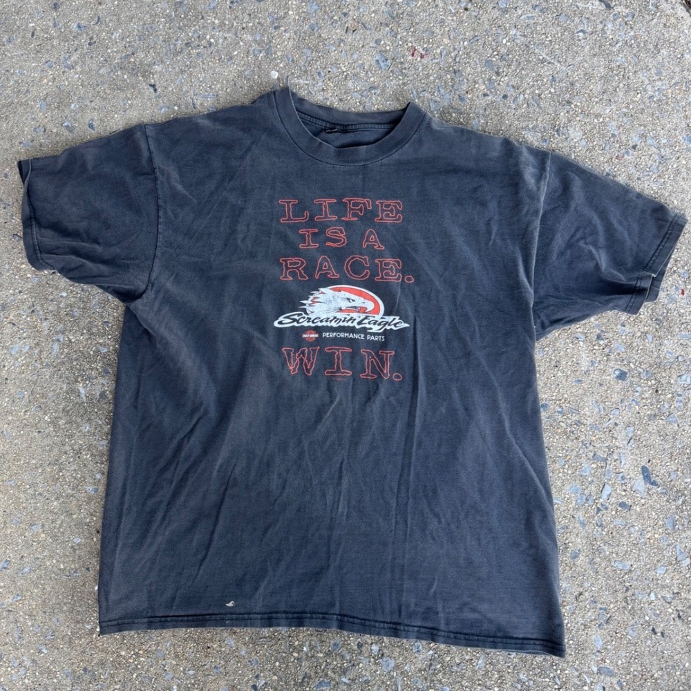 Vintage 1998 Harley Davidson Screamin Eagle T-Shirt Lancaster PA Black XL 90s